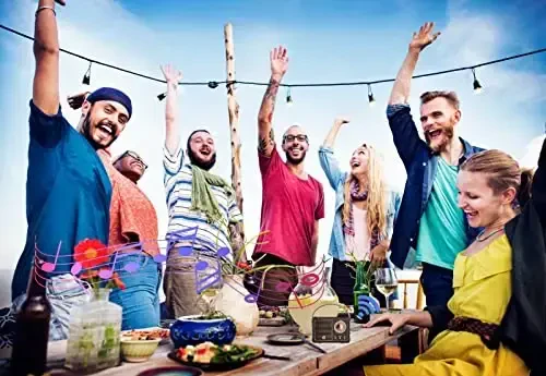 Dosmix Retro Bluetooth karnay, Vintage dekor, kichkina simsiz Bluetooth karnay, oshxona stoli yotoq xonasi ofisi ochiq havoda ayollar erkaklar o'smirlar uchun tug'ilgan kun sovg'alari uchun yoqimli eski uslub - 6