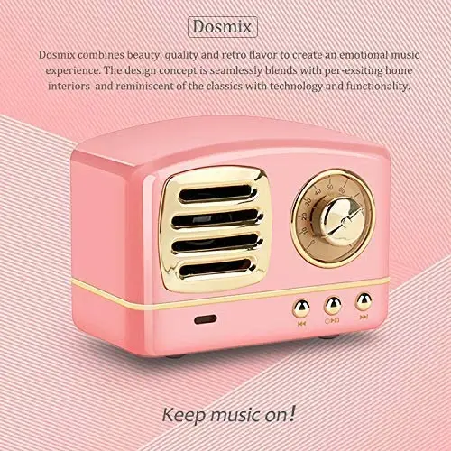 Dosmix Simsiz Stereo Retro Karnay, Kuchli Ovozli Ko'chma Bluetooth Vintaj Karnay, Qo'ng'iroqlarga Javob Berish, Alexa Qo'llab-quvvatlashi, TF Karta, Oshxona Yotoqxonasi Partiya Tashqi Android iOS Yog'och uchun AUX - 3