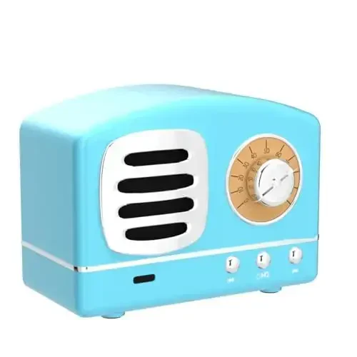 Dosmix simsiz stereo retro karnaylar, kuchli ovozga ega portativ Bluetooth Vintage karnaylar, qo'ng'iroqlarni qo'lda ushlab turmasdan amalga oshirish, Alexa-ni qo'llab-quvvatlash, TF karta, oshxona yotoqxonalari uchun AUX ochiq havoda Android iOS Blue - 4