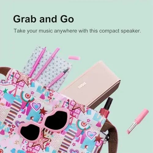 DOSS SoundBox Touch Wireless Bluetooth Speaker-12W HD Sound with Rich Bass, IPX5 Waterproof, 20H Playtime, Ideal Christmas & White Elephant Gift for Men, Women, Teens, Office, Home, Travel-Light Pink - DOSS