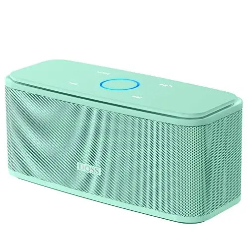 DOSS SoundBox Touch simsiz Bluetooth dinamiki - 12W HD ovoz boy bas bilan, IPX5 suv o'tkazmaydigan, 20 soatlik ijro etish vaqti, erkaklar, ayollar, o'smirlar, ofis, uy, sayohat uchun ideal Rojdestvo va Oq Fil sovg'asi-Yashil - DOSS