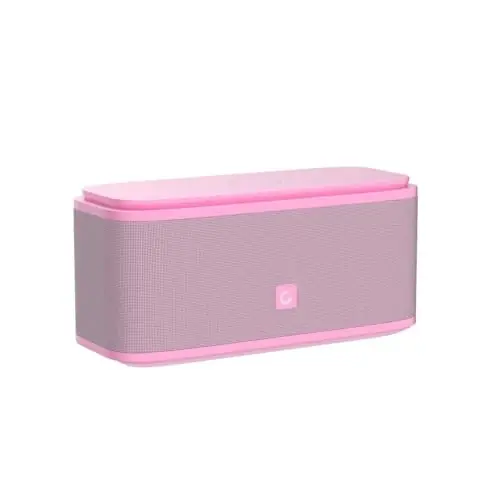 DOSS SoundBox Touch simsiz Bluetooth karnay - 12W HD ovoz boy bas bilan, IPX5 suv o'tkazmaydigan, 20 soatlik ijro etish vaqti, erkaklar, ayollar, o'smirlar, ofis, uy, sayohat uchun ideal Rojdestvo va Oq Fil sovg'asi-Pushti - 4