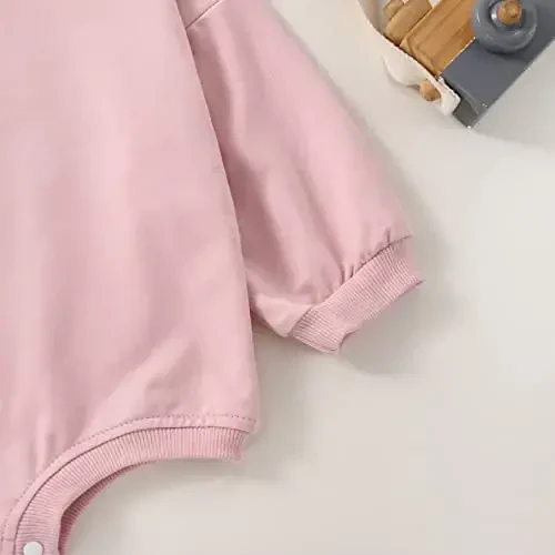 DOSYZTO Baby Boy Girl Bubble Shirt Romper Outfit Short Sleeve Summer Bodysuit Top Newborn Oversized Crewneck Jumpsuit - 5