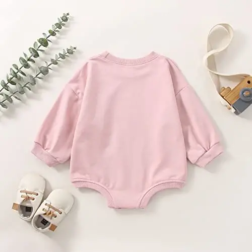 DOSYZTO Baby Boy Girl Bubble Shirt Romper Outfit Short Sleeve Summer Bodysuit Top Newborn Oversized Crewneck Jumpsuit - 3