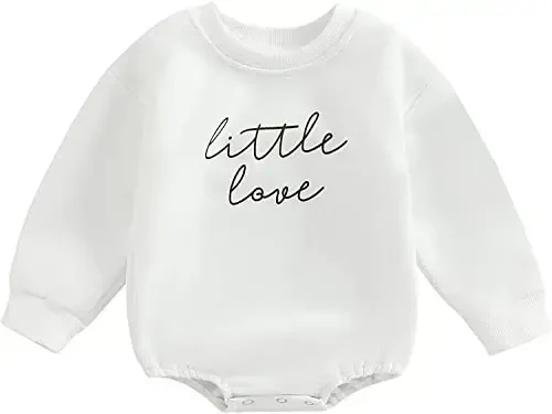 DOSYZTO Baby Boy Girl Bubble Shirt Romper Outfit Short Sleeve Summer Bodysuit Top Newborn Oversized Crewneck Jumpsuit - 1