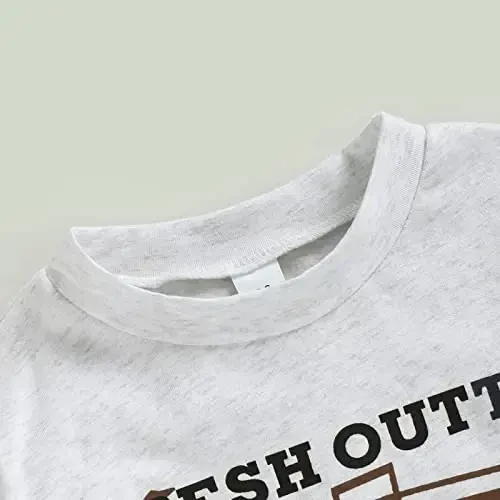 DOSYZTO Baby Boy Girl Bubble Shirt Romper Outfit Short Sleeve Summer Bodysuit Top Newborn Oversized Crewneck Jumpsuit - 5