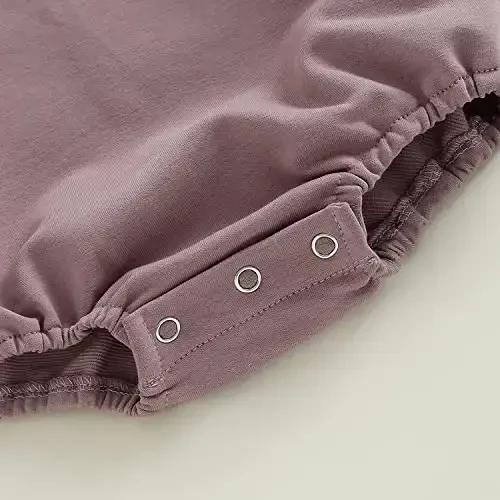 DOSYZTO Baby Boy Girl Bubble Shirt Romper Outfit Short Sleeve Summer Bodysuit Top Newborn Oversized Crewneck Jumpsuit - 6