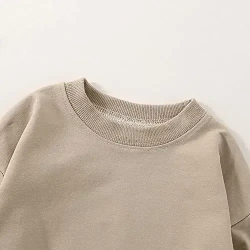 DOSYZTO Baby Boy Girl Bubble Shirt Romper Outfit Short Sleeve Summer Bodysuit Top Newborn Oversized Crewneck Jumpsuit - 4