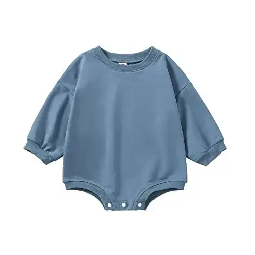 DOSYZTO Baby Boy Girl Bubble Shirt Romper Outfit Short Sleeve Summer Bodysuit Top Newborn Oversized Crewneck Jumpsuit - DOSYZTO