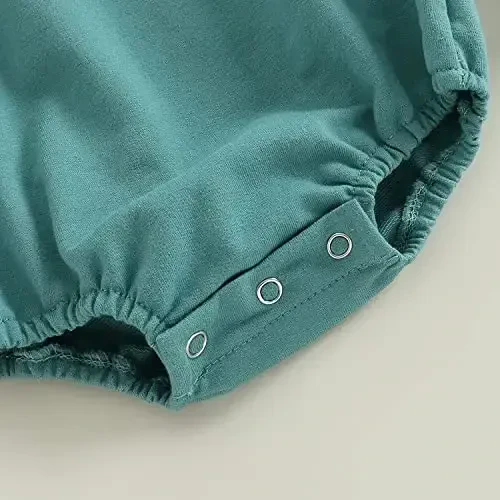 DOSYZTO Baby Boy Girl Bubble Shirt Romper Outfit Short Sleeve Summer Bodysuit Top Newborn Oversized Crewneck Jumpsuit - 6