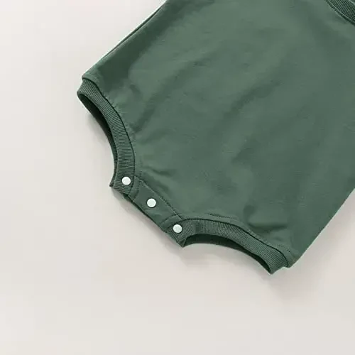 DOSYZTO Baby Boy Girl Bubble Shirt Romper Outfit Short Sleeve Summer Bodysuit Top Newborn Oversized Crewneck Jumpsuit - 6