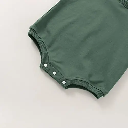DOSYZTO Baby Boy Girl Bubble Shirt Romper Outfit Short Sleeve Summer Bodysuit Top Newborn Oversized Crewneck Jumpsuit - 6