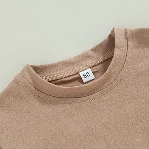 DOSYZTO Baby Boy Girl Bubble Shirt Romper Outfit Short Sleeve Summer Bodysuit Top Newborn Oversized Crewneck Jumpsuit - 4