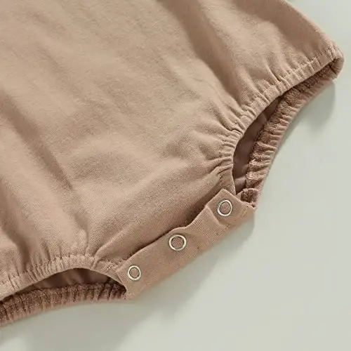 DOSYZTO Baby Boy Girl Bubble Shirt Romper Outfit Short Sleeve Summer Bodysuit Top Newborn Oversized Crewneck Jumpsuit - 6