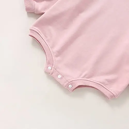 DOSYZTO Baby Boy Girl Bubble Shirt Romper Outfit Short Sleeve Summer Bodysuit Top Newborn Oversized Crewneck Jumpsuit - 6