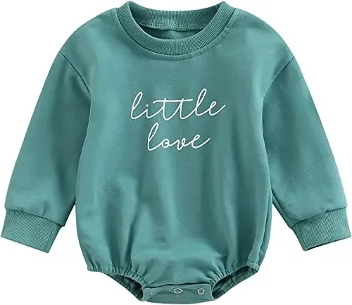 DOSYZTO Baby Boy Girl Bubble Shirt Romper Outfit Short Sleeve Summer Bodysuit Top Newborn Oversized Crewneck Jumpsuit - 1