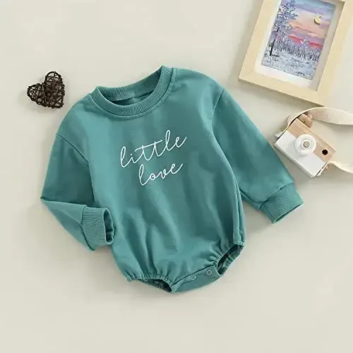 DOSYZTO Baby Boy Girl Bubble Shirt Romper Outfit Short Sleeve Summer Bodysuit Top Newborn Oversized Crewneck Jumpsuit - 3