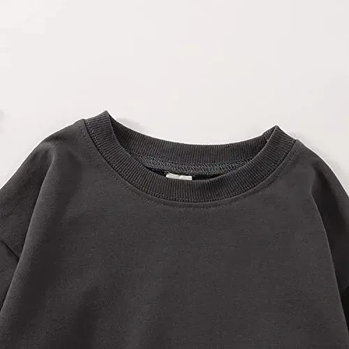 DOSYZTO Baby Boy Girl Bubble Shirt Romper Outfit Short Sleeve Summer Bodysuit Top Newborn Oversized Crewneck Jumpsuit - 4