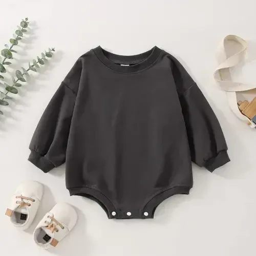 DOSYZTO Baby Boy Girl Bubble Shirt Romper Outfit Short Sleeve Summer Bodysuit Top Newborn Oversized Crewneck Jumpsuit - DOSYZTO (1)