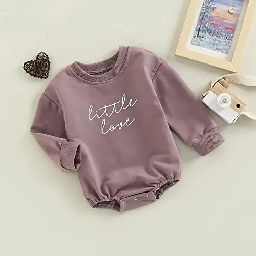 DOSYZTO Baby Boy Girl Bubble Shirt Romper Outfit Short Sleeve Summer Bodysuit Top Newborn Oversized Crewneck Jumpsuit - 3