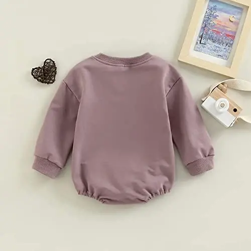 DOSYZTO Baby Boy Girl Bubble Shirt Romper Outfit Short Sleeve Summer Bodysuit Top Newborn Oversized Crewneck Jumpsuit - 4