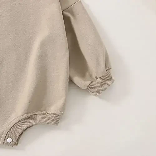 DOSYZTO Baby Boy Girl Bubble Shirt Romper Outfit Short Sleeve Summer Bodysuit Top Newborn Oversized Crewneck Jumpsuit - 5