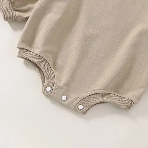 DOSYZTO Baby Boy Girl Bubble Shirt Romper Outfit Short Sleeve Summer Bodysuit Top Newborn Oversized Crewneck Jumpsuit - 6