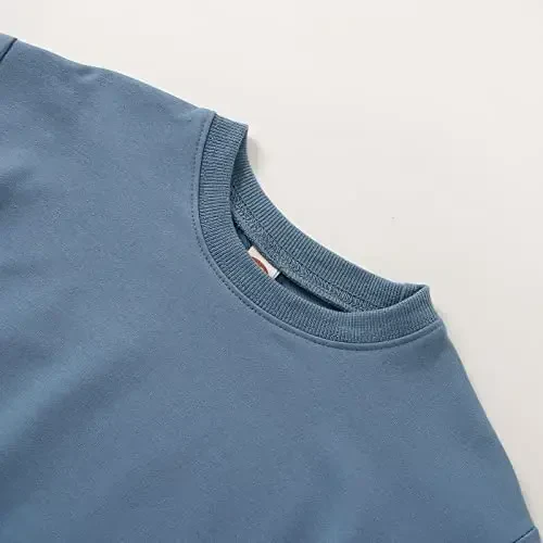 DOSYZTO Baby Boy Girl Bubble Shirt Romper Outfit Short Sleeve Summer Bodysuit Top Newborn Oversized Crewneck Jumpsuit - 4