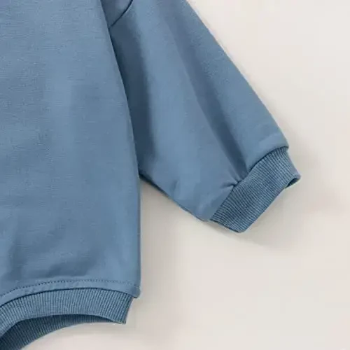 DOSYZTO Baby Boy Girl Bubble Shirt Romper Outfit Short Sleeve Summer Bodysuit Top Newborn Oversized Crewneck Jumpsuit - 5