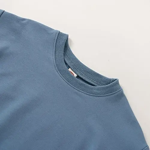 DOSYZTO Baby Boy Girl Bubble Shirt Romper Outfit Short Sleeve Summer Bodysuit Top Newborn Oversized Crewneck Jumpsuit - 4