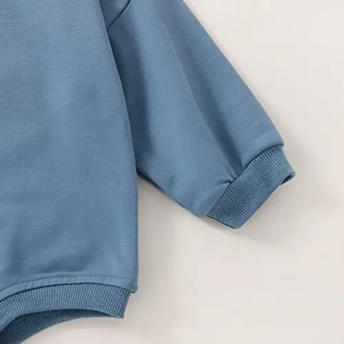 DOSYZTO Baby Boy Girl Bubble Shirt Romper Outfit Short Sleeve Summer Bodysuit Top Newborn Oversized Crewneck Jumpsuit - 5