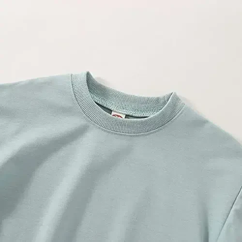 DOSYZTO Baby Boy Girl Bubble Shirt Romper Outfit Short Sleeve Summer Bodysuit Top Newborn Oversized Crewneck Jumpsuit - 4