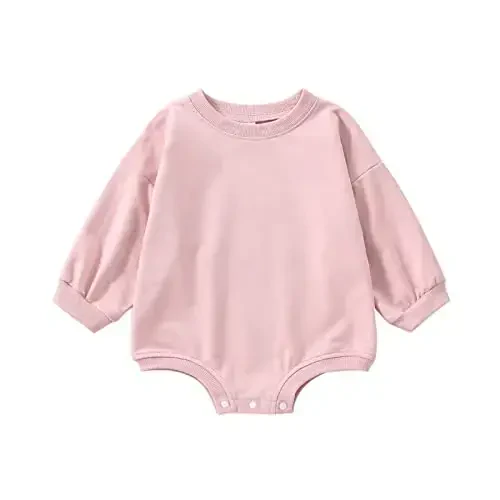 DOSYZTO Baby Boy Girl Bubble Shirt Romper Outfit Short Sleeve Summer Bodysuit Top Newborn Oversized Crewneck Jumpsuit 
