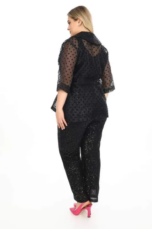 Dotted Organza Jacket Nd7 - 2