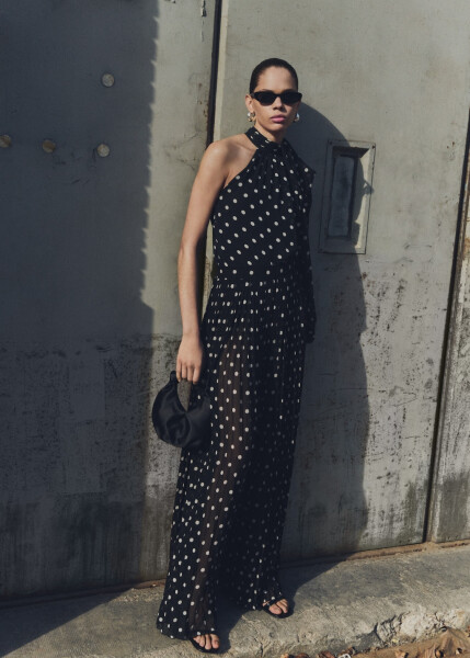 Dotted pleated trousers - 4