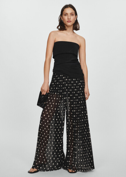 Dotted pleated trousers - 8