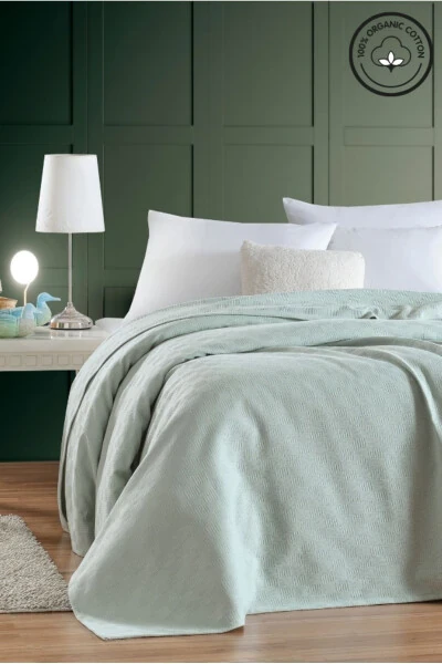 Double Bed Small Checkered Pattern Hotel Type Luxury Bedspread - 5