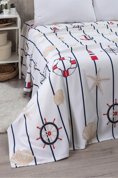 Double Bedspread with Elastic Sheet - MULBERRY (1)