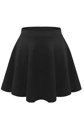Double Black Girl's Plain Skirt - KEDYKIDS (1)