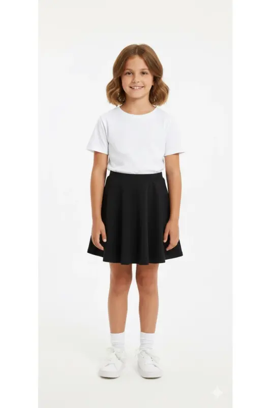 Double Black Girls Skirt-black - 1