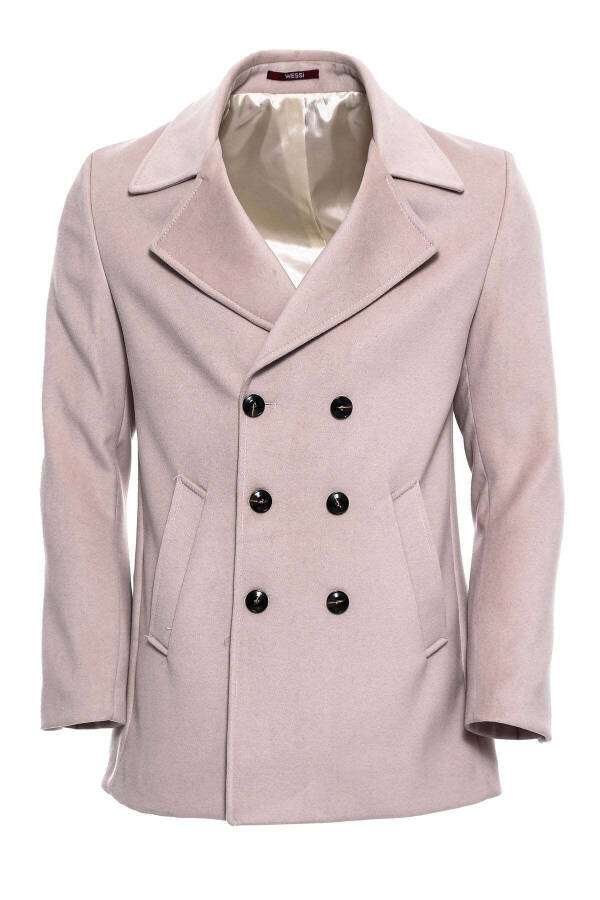 Double-Breasted Cream Cashmere Coat - Wessi - 1