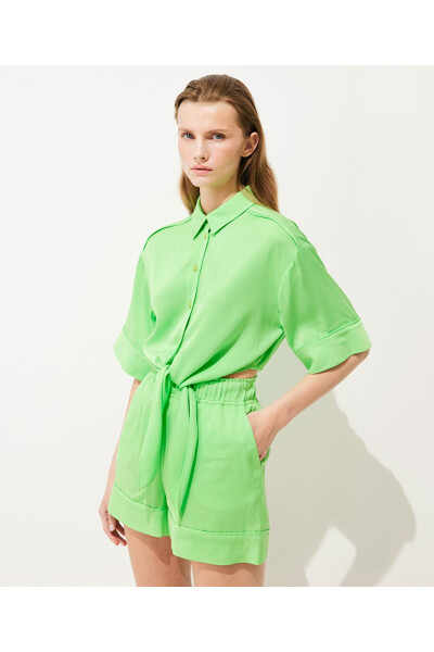 Double-breasted shirt with double sleeves - İPEKYOL