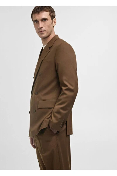 Double-breasted slim fit blazer jacket - 8