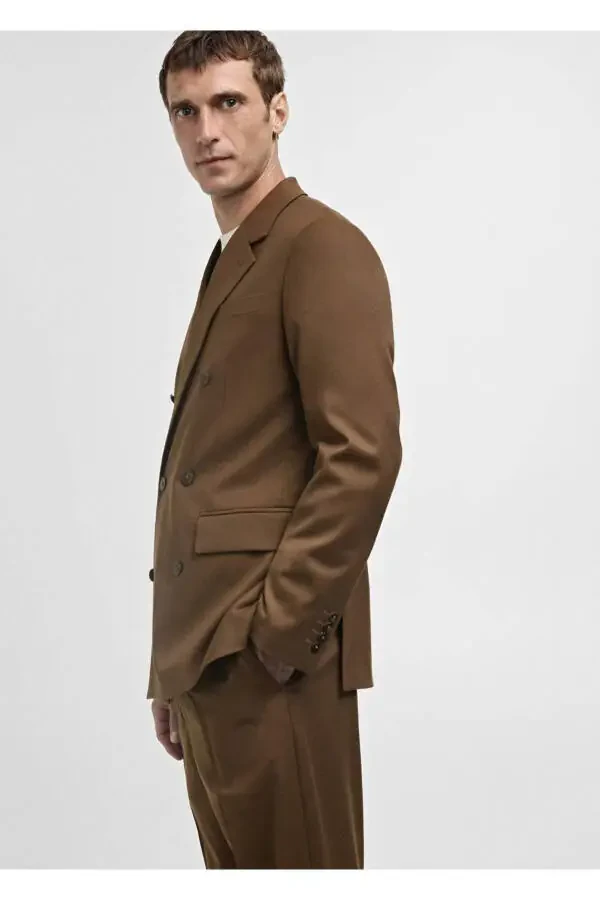 Double-breasted slim fit blazer jacket - 8