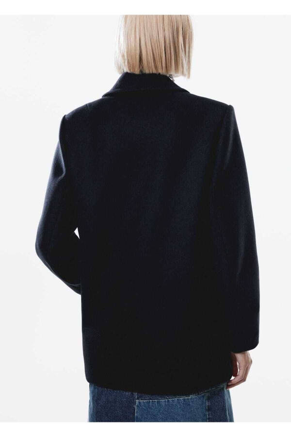 Double-breasted wool coat - 4