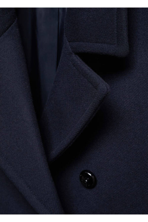 Double-breasted wool coat - 6