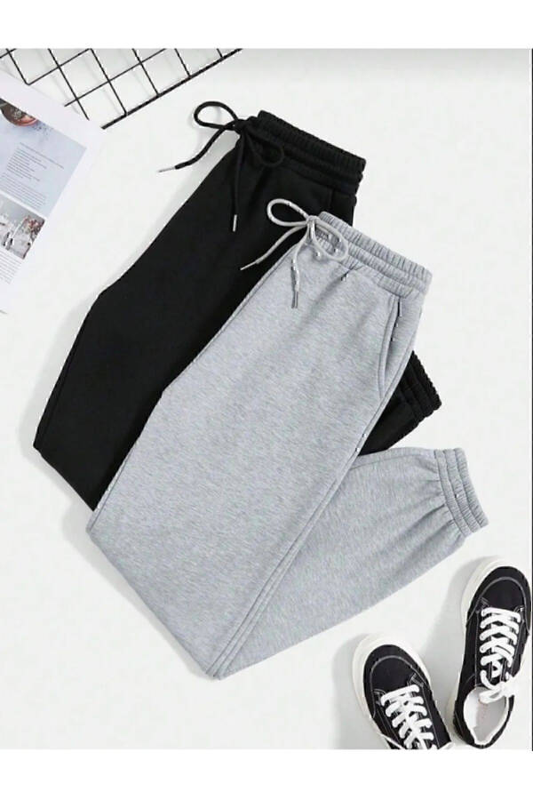 Double Chance Tracksuit Set with Elastic Cuffs Comfortable Jogger - 1