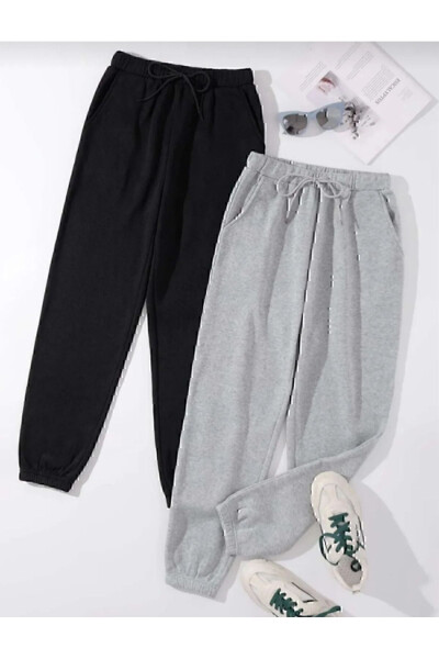 Double Chance Tracksuit Set with Elastic Cuffs Comfortable Jogger - 3