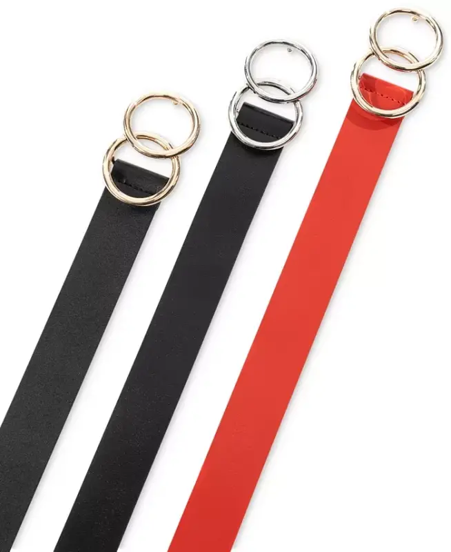 Double Circle Belt, Created for Modazone - Black/Gold - 5