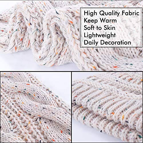 Double Couple Womens Scarf Beanie Hat Set Thick Winter Infinity Scarf Knit Scarfs for Women - 5